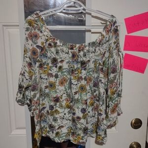 Maurices XL floral off shoulder top